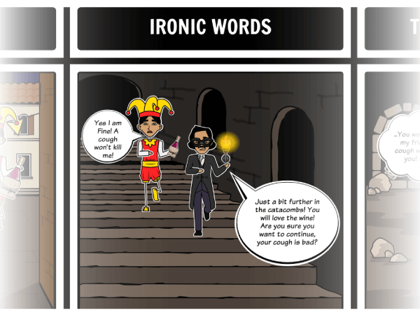 Depict Elements of Irony in "The Cask of Amontilla